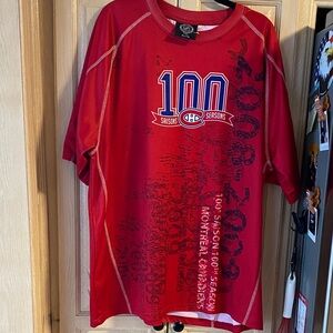 NHL Montreal Canadians 100 seasons Red Official Licensed T-Shirt size XL